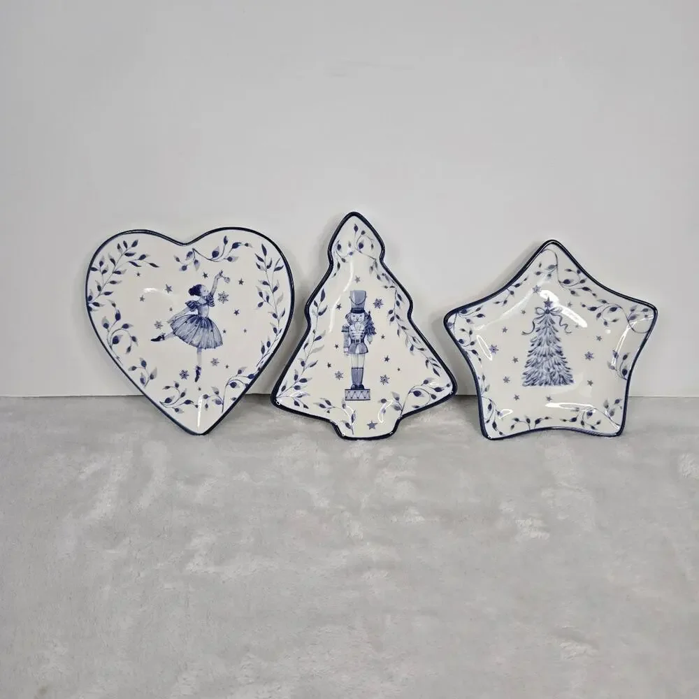 Set of 12 Christmas Themed Plates – Nutcracker, Ballerina & Christmas Tree
